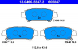 Sada brzdových destiček ATE 13.0460-5847 (AT 605847) - TOYOTA