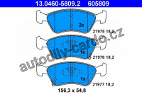 Sada brzdových destiček ATE 13.0460-5809 (AT 605809) - TOYOTA