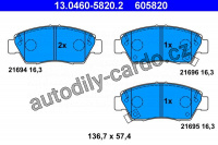 Sada brzdových destiček ATE 13.0460-5820 (AT 605820) - HONDA