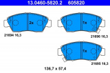 Sada brzdových destiček ATE 13.0460-5820 (AT 605820) - HONDA