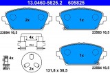 Sada brzdových destiček ATE 13.0460-5825 (AT 605825) - HONDA, NISSAN