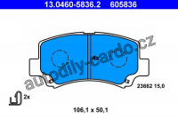 Sada brzdových destiček ATE 13.0460-5836 (AT 605836) - SUZUKI