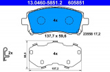 Sada brzdových destiček ATE 13.0460-5851 (AT 605851) - SUBARU