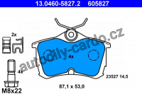 Sada brzdových destiček ATE 13.0460-5827 (AT 605827) - HONDA