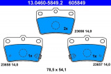 Sada brzdových destiček ATE 13.0460-5849 (AT 605849) - TOYOTA