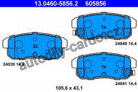 Sada brzdových destiček ATE 13.0460-5856 (AT 605856) - MAZDA