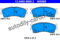 Sada brzdových destiček ATE 13.0460-5868 (AT 605868) - KIA