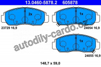 Sada brzdových destiček ATE 13.0460-5878 (AT 605878) - HONDA