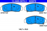 Sada brzdových destiček ATE 13.0460-5878 (AT 605878) - HONDA