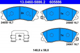 Sada brzdových destiček ATE 13.0460-5886 (AT 605886) - HYUNDAI