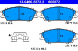 Sada brzdových destiček ATE 13.0460-5872 (AT 605872) - HYUNDAI