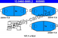 Sada brzdových destiček ATE 13.0460-5885 (AT 605885) - HYUNDAI