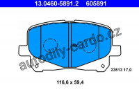 Sada brzdových destiček ATE 13.0460-5891 (AT 605891) - TOYOTA