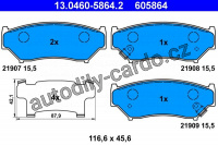 Sada brzdových destiček ATE 13.0460-5864 (AT 605864) - SUZUKI