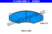 Sada brzdových destiček ATE 13.0460-5881 (AT 605881) - NISSAN