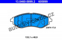 Sada brzdových destiček ATE 13.0460-5899 (AT 605899) - CHEVROLET, DAEWOO