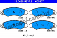 Sada brzdových destiček ATE 13.0460-5837 (AT 605837) - SUZUKI