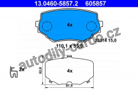 Sada brzdových destiček ATE 13.0460-5857 (AT 605857) - SUZUKI