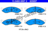 Sada brzdových destiček ATE 13.0460-5897 (AT 605897) - KIA