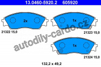 Sada brzdových destiček ATE 13.0460-5920 (AT 605920) - HONDA