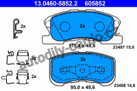 Sada brzdových destiček ATE 13.0460-5852 (AT 605852) - DAIHATSU