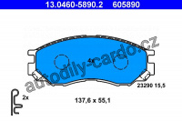 Sada brzdových destiček ATE 13.0460-5890 (AT 605890) - MITSUBISHI