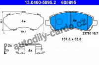 Sada brzdových destiček ATE 13.0460-5895 (AT 605895) - SUBARU