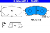 Sada brzdových destiček ATE 13.0460-5895 (AT 605895) - SUBARU