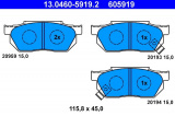 Sada brzdových destiček ATE 13.0460-5919 (AT 605919) - HONDA