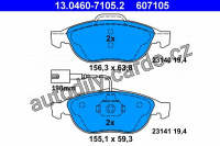 Sada brzdových destiček ATE 13.0460-7105 (AT 607105) - ALFA ROMEO