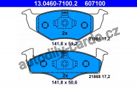 Sada brzdových destiček ATE 13.0460-7100 (AT 607100) - SEAT, ŠKODA