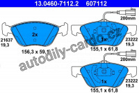 Sada brzdových destiček ATE 13.0460-7112 (AT 607112) - ALFA ROMEO, LANCIA