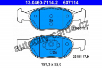 Sada brzdových destiček ATE 13.0460-7114 (AT 607114) - FIAT, LANCIA