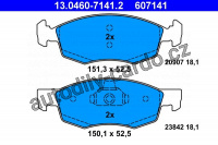 Sada brzdových destiček ATE 13.0460-7141 (AT 607141) - FIAT