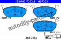 Sada brzdových destiček ATE 13.0460-7303 (AT 607303)