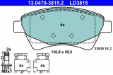 Sada brzdových destiček ATE 13.0470-3815 (AT LD3815)