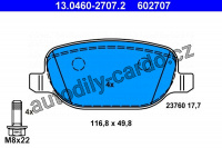 Sada brzdových destiček ATE 13.0460-2707 (AT 602707) - ALFA ROMEO