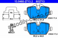 Sada brzdových destiček ATE 13.0460-2713 (AT 602713) - BMW