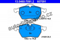 Sada brzdových destiček ATE 13.0460-7091 (AT 607091) - OPEL, SAAB