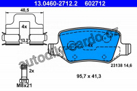 Sada brzdových destiček ATE 13.0460-2712 (AT 602712)