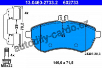 Sada brzdových destiček ATE 13.0460-2733 (AT 602733) - MERCEDES-BENZ