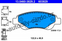 Sada brzdových destiček ATE 13.0460-3829 (AT 603829) - CITROËN, PEUGEOT