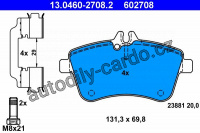 Sada brzdových destiček ATE 13.0460-2708 (AT 602708) - MERCEDES-BENZ