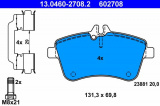 Sada brzdových destiček ATE 13.0460-2708 (AT 602708) - MERCEDES-BENZ