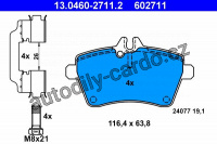 Sada brzdových destiček ATE 13.0460-2711 (AT 602711) - MERCEDES-BENZ