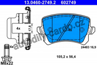 Sada brzdových destiček ATE 13.0460-2749 (AT 602749)