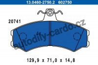 Sada brzdových destiček ATE 13.0460-2750 (AT 602750) - IVECO