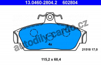 Sada brzdových destiček ATE 13.0460-2804 (AT 602804) - MG, ROVER