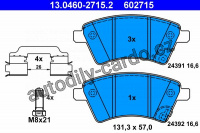 Sada brzdových destiček ATE 13.0460-2715 (AT 602715) - FIAT, SUZUKI