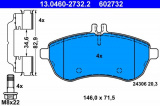 Sada brzdových destiček ATE 13.0460-2732 (AT 602732) - MERCEDES-BENZ